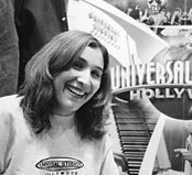 Photo of Dahalia with Universal Studio logo in background