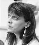 Photo of Andrea Wood looking up