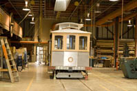 cable car in the wood shop