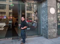 building inspector infront of office