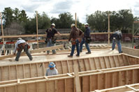 Carpenters fraiming a structure