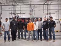 Group of sprinkler fitters lined up