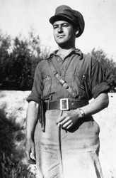 Al Tanz in a soldiers uniform during the Spanish Civil War